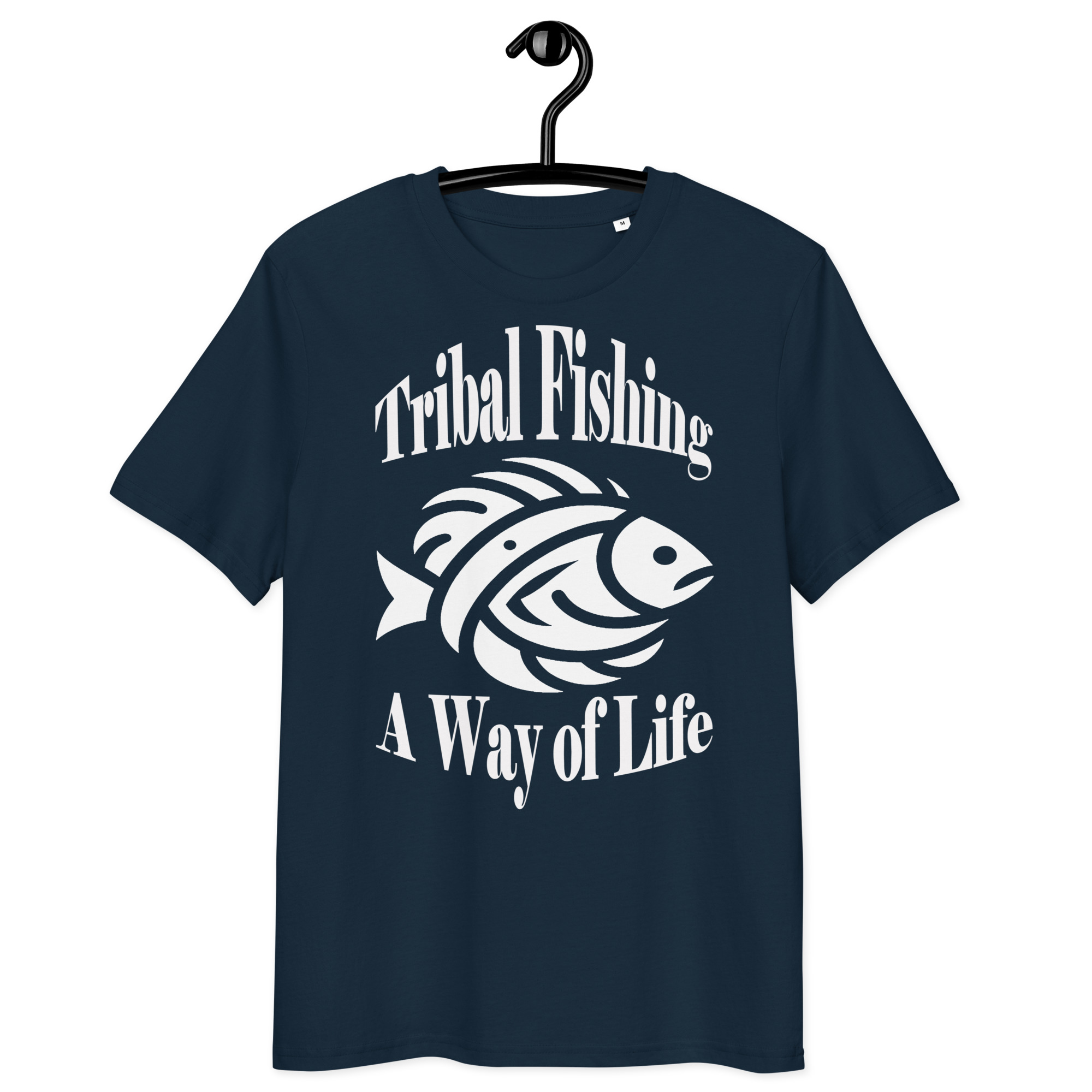 T-shirt unisexe en coton biologique Tribal Fishing white – Image 3