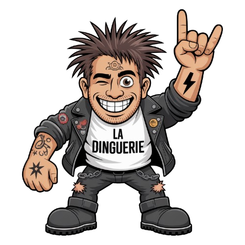 Mascotte La Dinguerie - boutique de t-shirts et objets décalés
